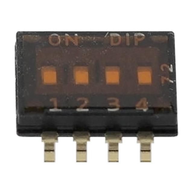 SWITCH DIP 4 Pos. SPST 25mA 24VDC SMT V/T - DHN-04F-T-V