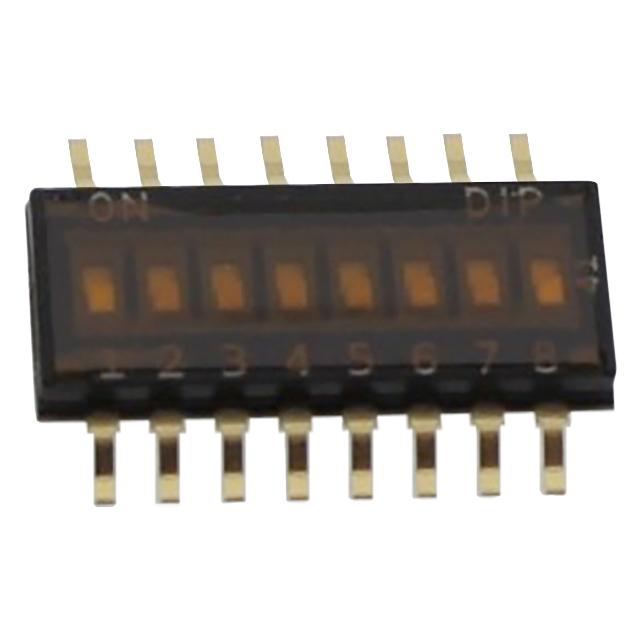 SWITCH DIP 8 Pos. SPST 25mA 24VDC SMT V/T - DHNF-08F-T-V