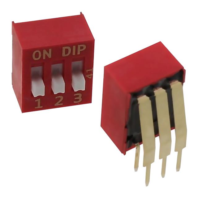 SWITCH DIP 3 Pos. SPST 25mA 24VDC THT R/A - NDA-03V