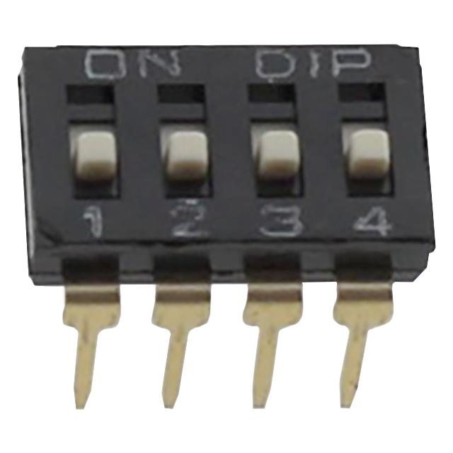 SWITCH DIP 4 Pos. SPST 25mA 24VDC THT V/T - NDI-04S-V