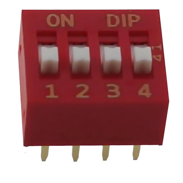 SWITCH DIP 4 Pos. SPST 25mA 24VDC THT V/T - NDS-04V