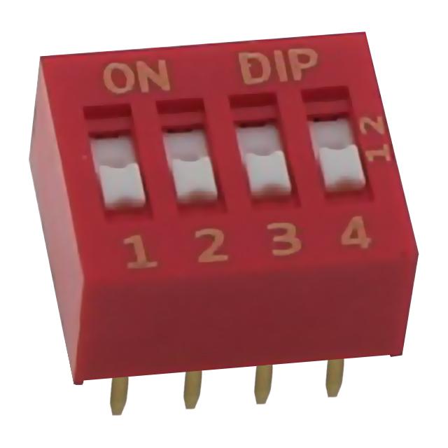 SWITCH DIP 4 Pos. SPST 25mA 24VDC THT V/T - NDSR-04V