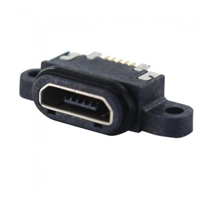 CONN.MICRO USB 2.0 B TYPE 5PIN SMT R/A WATERPROOF - 207G-BD00