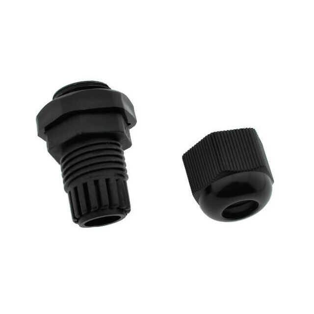 CABLE GLAND 4-8MM PG9 NYLON BLACK