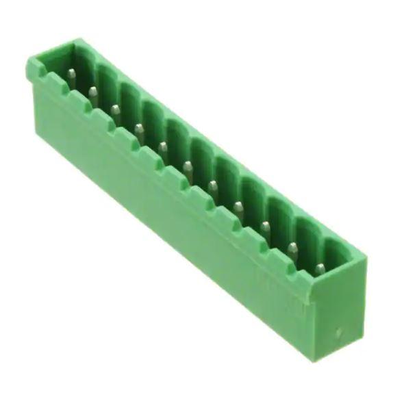 TERM.BLK.5.08MM 11P 180C MALE GREEN CLOSED