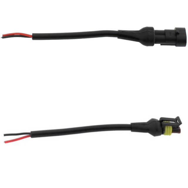 CONN.2PIN(1x2) 6MM CABLE L:340MM MALE FEMALE COVER