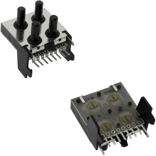 SWITCH TACT 23X27MM 10.00MM THT R/A 8 PIN