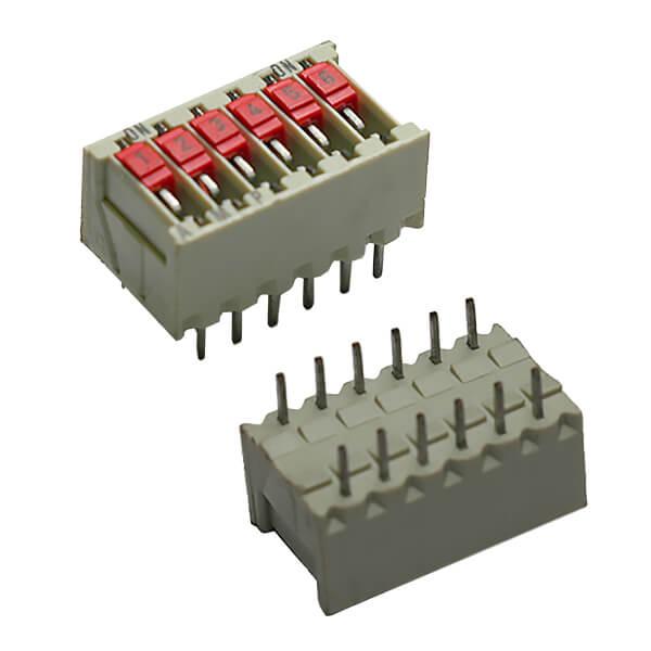 SWITCH DIP 6 Pos. SPST THT V/T - DIP SWITCH 6POS