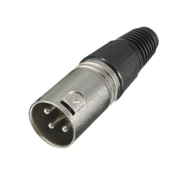 CONNECTOR MICRO JACK 3PIN MALE METAL BLACK