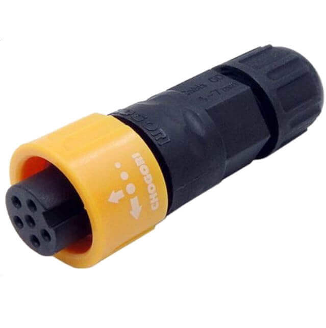 CONN PLUG FEMALE 6POS SOLDER CUP - 22204231-01