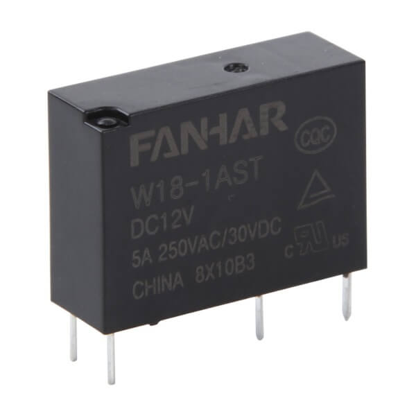 RELAY POWER 5A 12VDC 1FormA (ALDP) FANHAR - W18-1AST-DC12V