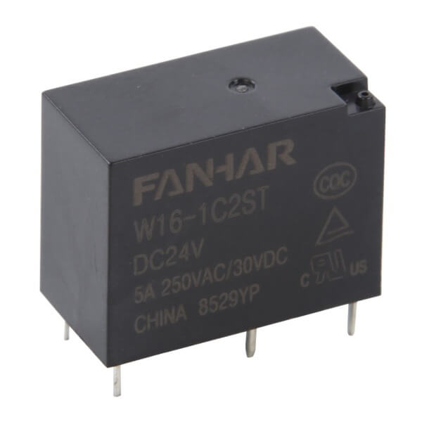 RELAY POWER 5A 24VDC 1FormC (ALQ) FANHAR - W16-1C2ST-DC24V