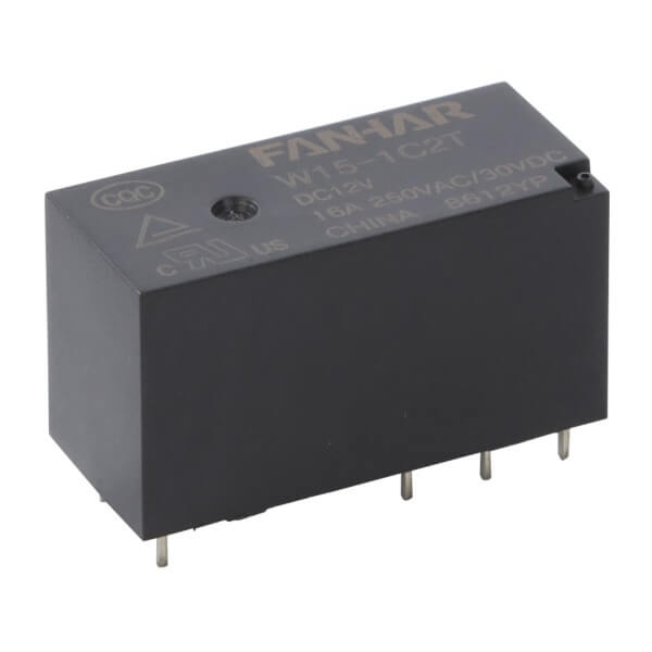 RELAY POWER 12A 24VDC 1FormC 1P (JW1) FANHAR - W15-1C1ST-DC24V 12A