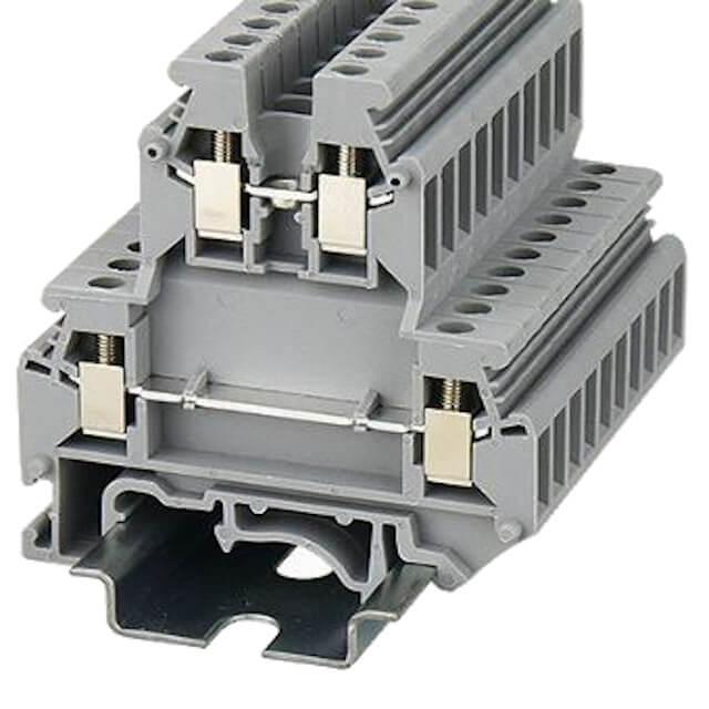 DIN RAIL T.B.2.5mm² SCREW BLACK 2IN2OUT - PCKK2.5-01P-13-00AH