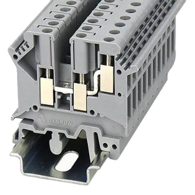 DIN RAIL T.B.4mm² SCREW BLUE 1IN2OUT - PC4-TW-01P-12-00AH