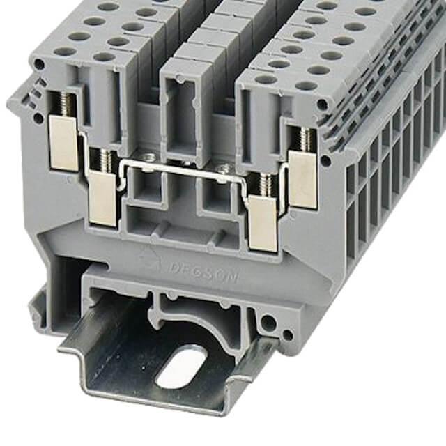 DIN RAIL T.B.4mm² SCREW RED 2IN2OUT - PCDK4-01P-16-00AH