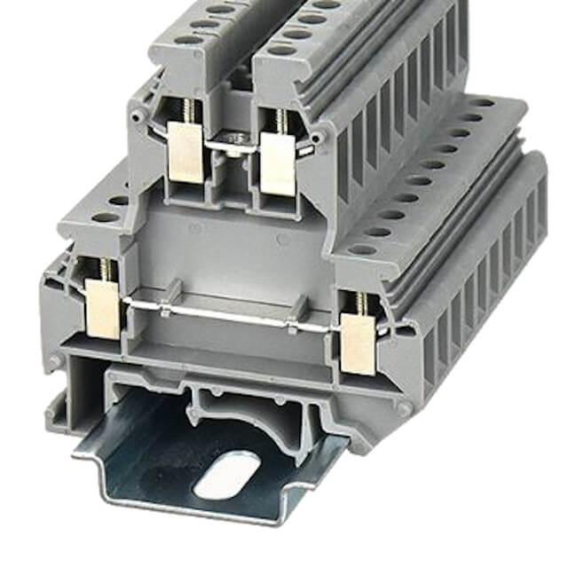 DIN RAIL T.B.4mm² SCREW BLUE 2IN2OUT - PCKK4-01P-12-00AH