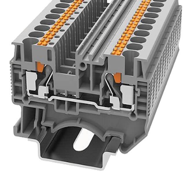 DIN RAIL T.B.4mm² PUSH-IN BLACK - DS4-01P-13-00AH