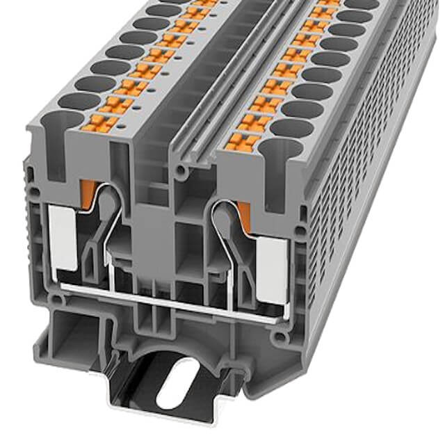 DIN RAIL T.B.10mm² PUSH-IN BLACK - DS10-01P-13-00AH