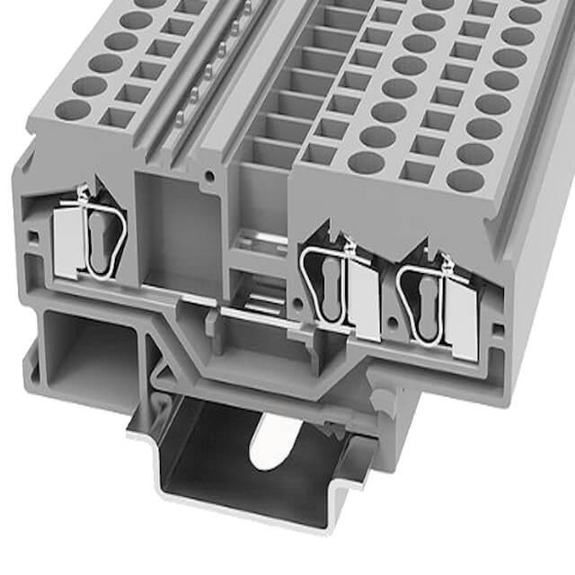 DIN RAIL T.B.4mm² SPRING-CAGE RED 1IN2OUT - WS4-TW-01P-16-00AH