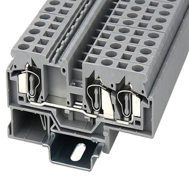 DIN RAIL T.B.6mm² SPRING-CAGE RED 1IN2OUT - WS6-TW-01P-16-00AH