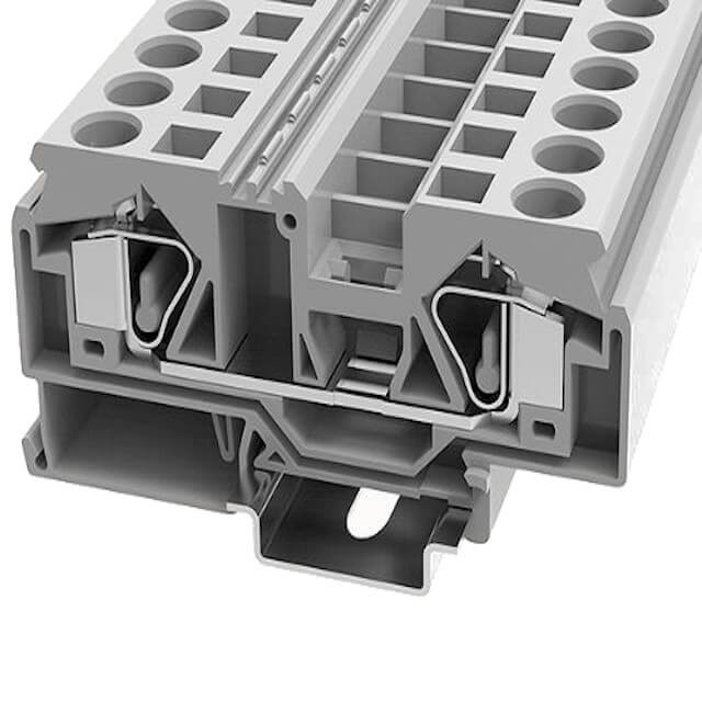 DIN RAIL T.B.12mm² SPRING-CAGE GRAY - WS16-01P-11-00AH