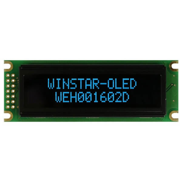 OLED CHARACTER 8X2 BLUE 1.2" - WEH000802ABPP5N00100