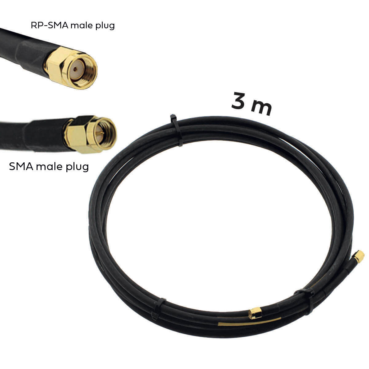 CABLE L.WAN SMA(M)-RPSMAM WLC240 3M STANDARTS LMR