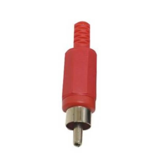 CONNECTOR RCA PHONO PLUG RED PLUG Ø3.2 - L-KLS1-RCA-PM01-N-R