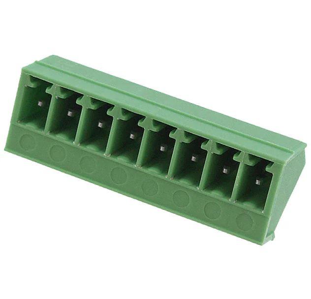 TERM.BLK.3.81MM 8P 45C MALE GREEN CLOSED - 1827334