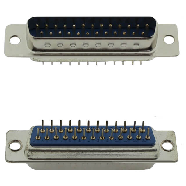 CONNECTOR DSUB 25PIN PCB TYPE 180C MALE BLUE - DSUB-25PIN-M-B-PCB