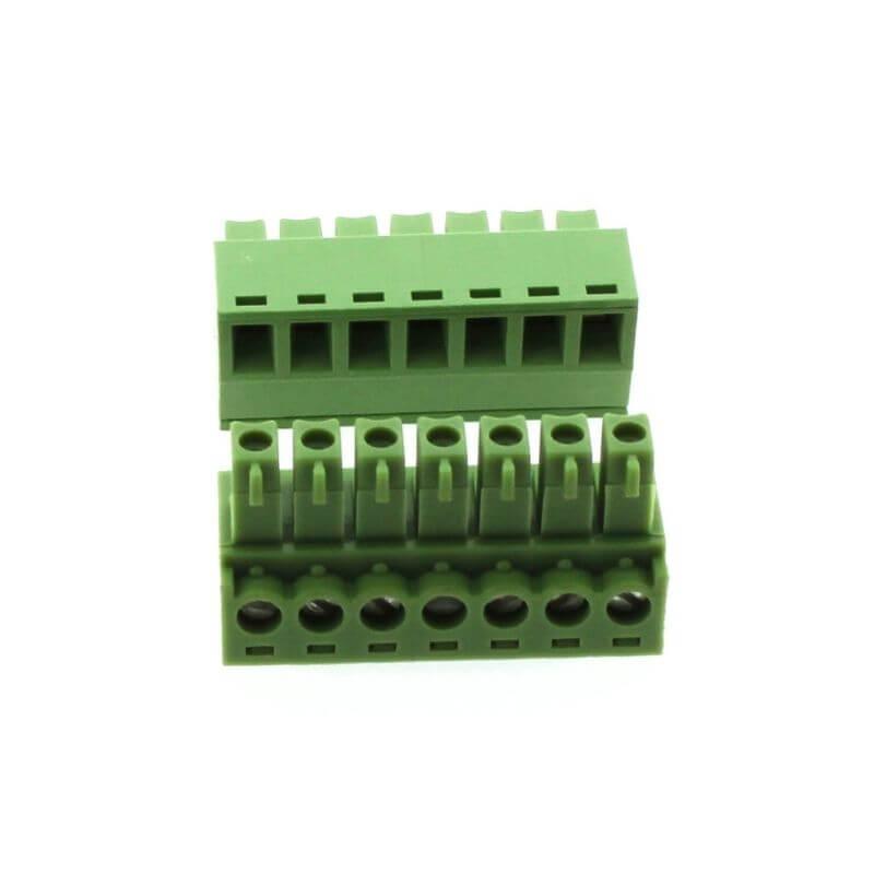 TERM.BLK.3.81MM 7P FEMALE GREEN