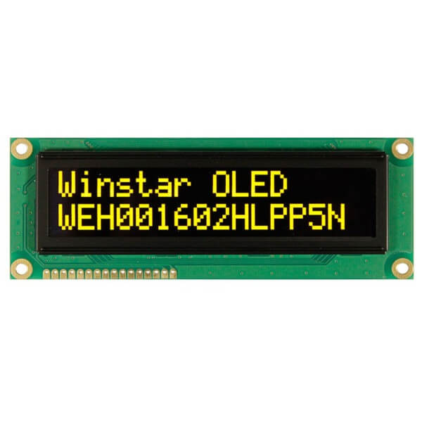 OLED CHARACTER 16X2 YELLOW 2.29" - WEH001602ALPP5N00100