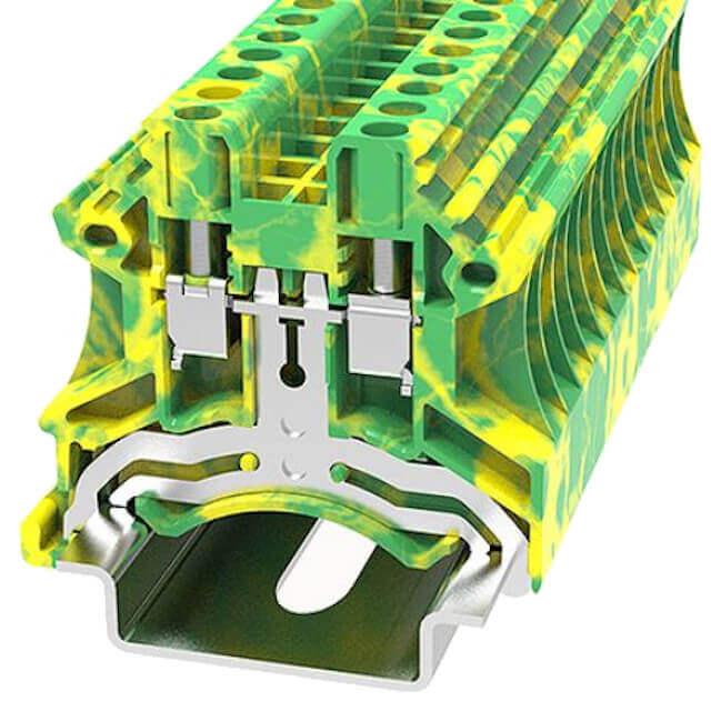 DIN RAIL T.B.5.1MM SCREW GREEN-YELLOW - DC2.5-PE-01P-1C-00AH