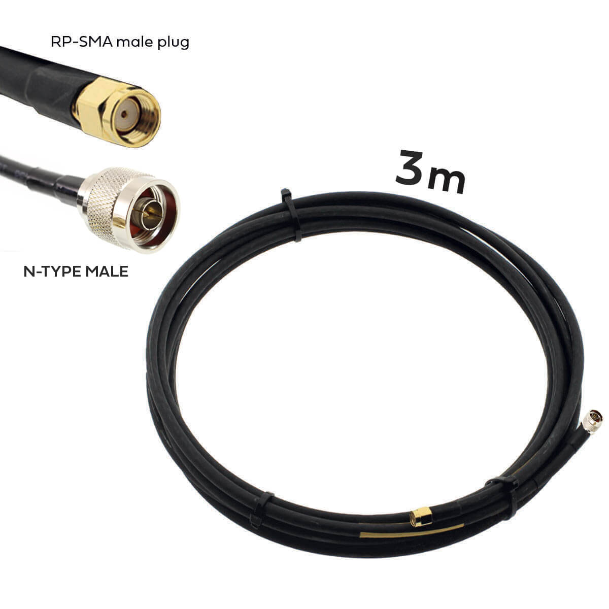 CABLE L.WAN N(M)-RPSMA(M) WLC240 3M STANDARTS LMR