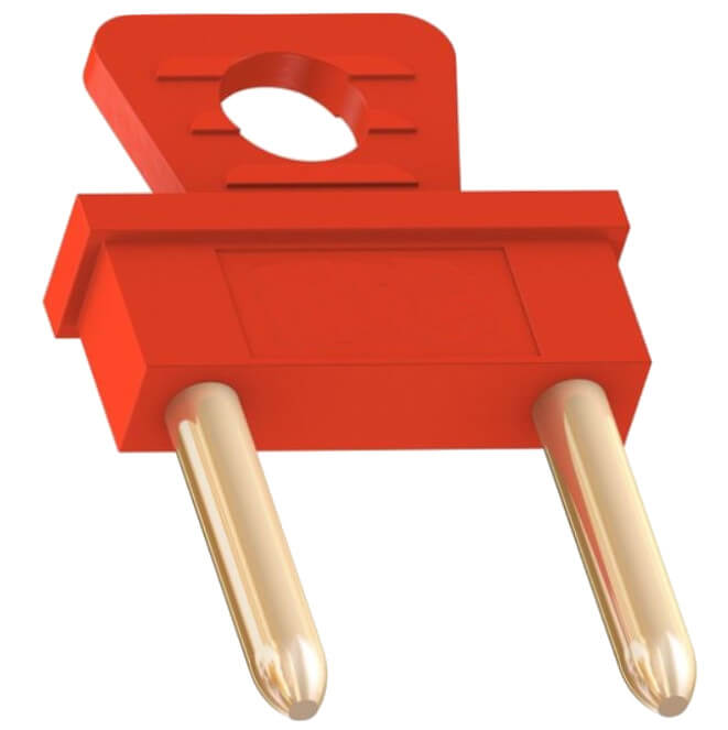 MINIATURE CONN. PLUG 5.08mm H:12.50mm RED - 24.0037-22