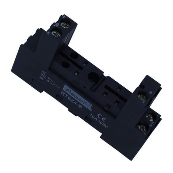 RELAY SOCKET DIN RAIL 5PIN SCREW