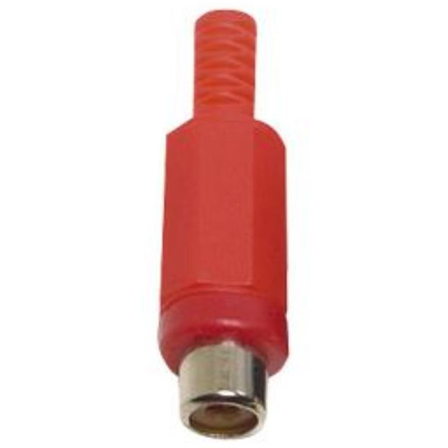 CONNECTOR RCA PLUG BLACK PLUG CABLE DIA 5MM RED - L-KLS1-RCA-PF01-N-R