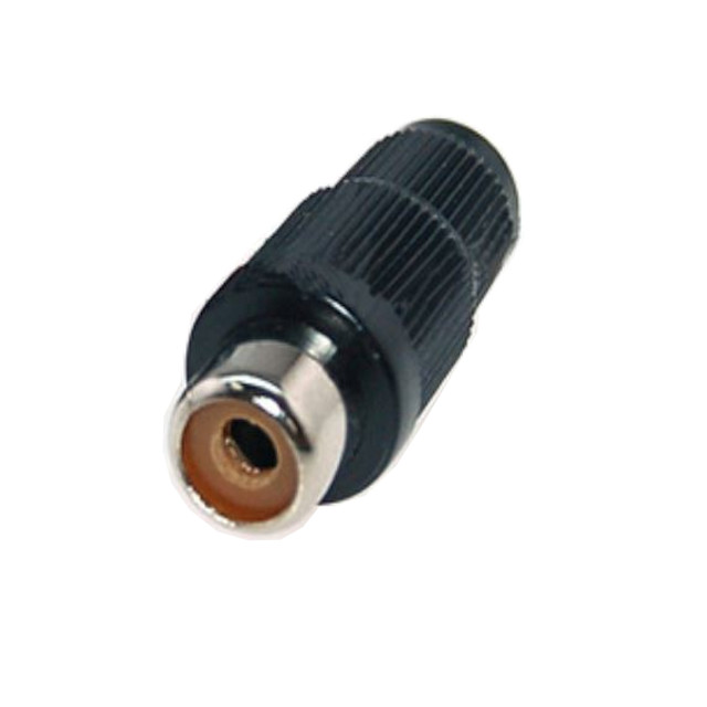 CONNECTOR RCA PLUG BLACK PLUG CABLE DIA 4.7MM BLAC - L-KLS1-RCA-PF02-N-B