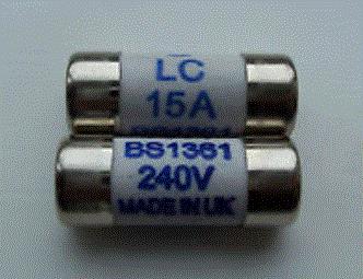 FUSE CERAMIC 10x26 15A 250V ALERT - BS1361