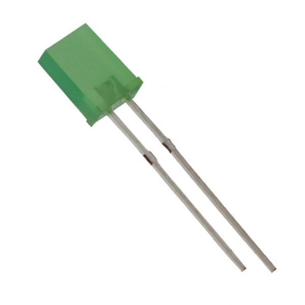 LED 2x5MM GREEN 40mcd 85° GREEN/DIFFUSED - 2G53HT-25