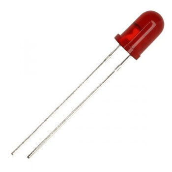 LED 5MM RED 120mcd 30° RED/DIFFUSED - 5R3HD-10-TB