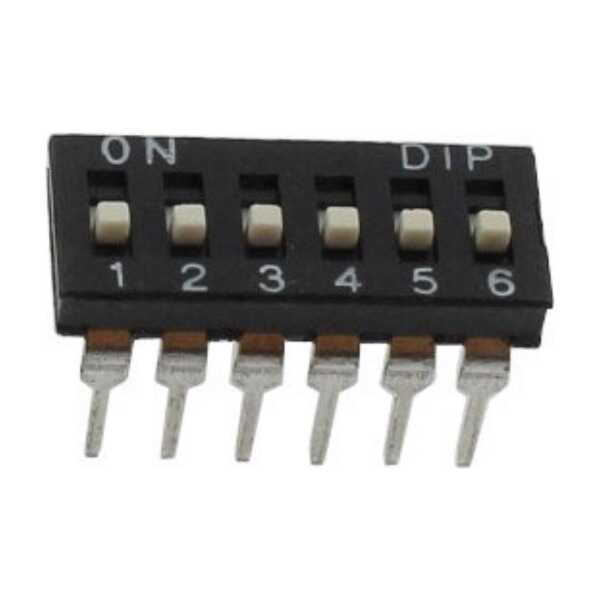 SWITCH DIP 6 Pos. THT V/T - DI-06H