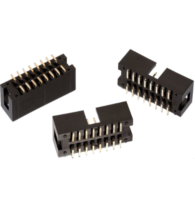 BOX HEADER 14PIN(2x7) 2.54mm SMT V/T MALE BLACK - 61231420621-