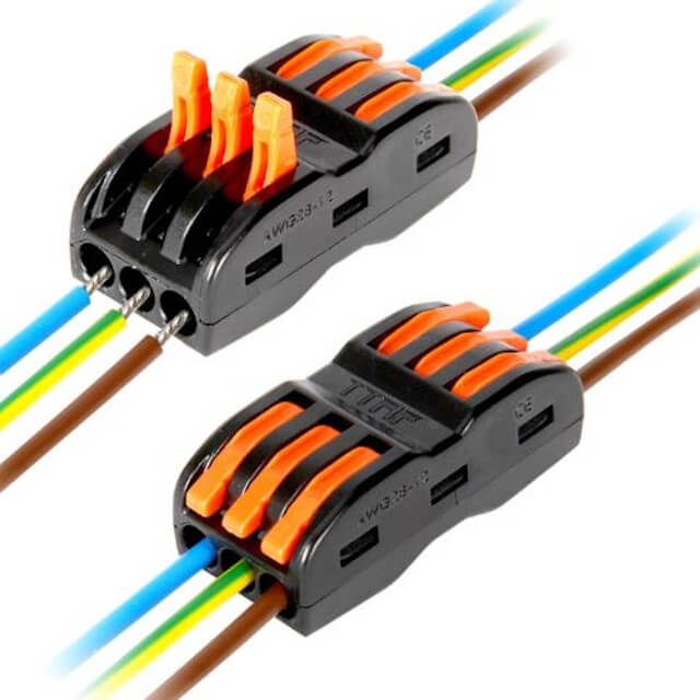 TERM.BLK.COMPACT WIRE 3PIN ORANGE PRESS 28-12 AWG - KLM-31