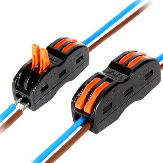 TERM.BLK.COMPACT WIRE 2PIN ORANGE PRESS 28-12 AWG - KLM-30