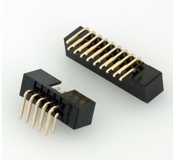 BOX HEADER 6PIN(2x3) 2.00mm THT R/A MALE BLACK - L-KLS1-202B-06-R-B