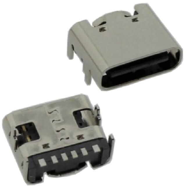 CONNECTOR USB C TYPE 6PIN SMT R/A FEMALE