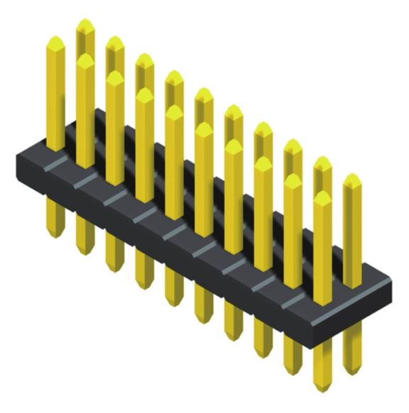 PIN HEADER 10PIN(2x5)1.27mm THT V/T 2.2X2.7X5.9MM - 5PH3SDA10-205G0NNBU-2.7X