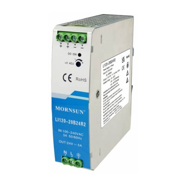 POWER SUPPLY 120 WATT 24VDC 5A DIN RAIL - LI120-20B24R2